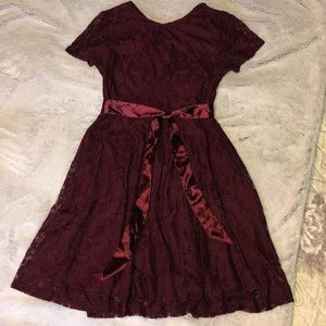 A line burgundy dress. Size XL